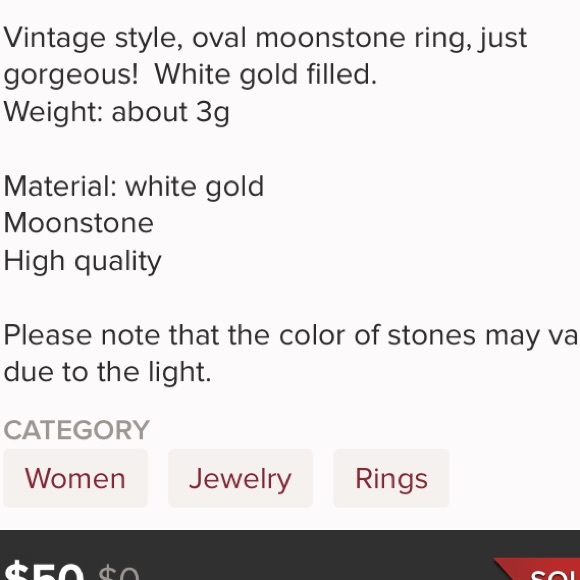 SALE ❗️Moonstone Ring - Picture 3 of 4